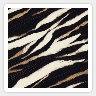 Stylized White Tiger Fur - Printed Faux Hide #10 Sticker